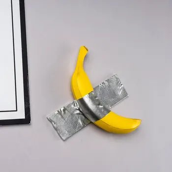 Resin Tape Banana Sculpture Wall Decoration Contemporary Art Modern Living Room Home Interior Decor Object Kitchen Bathroom Gift 1