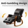 1 Set of Massage Chair Dark Brown Reclining Rocking Chair Five Angle Adjustable Oversized Load Bearing Massage Tool for Relaxing 4
