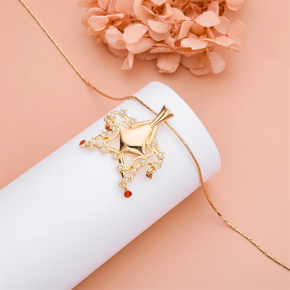 Stella Winx the Club Necklace Exquisite Inlaid Red Clear Natural Zircon  Star Pendant Jewelry for Girls Women Birthday Gifts - AliExpress