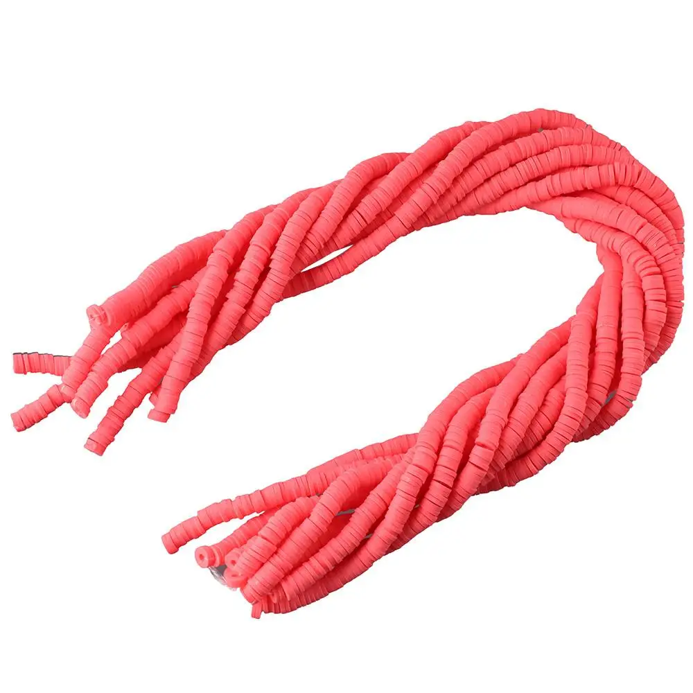 

3600 PCS 6mm Pink Beads DIY Jewelry Making Polymer Clay Pink Pink Clay Beads Set 10 Strands Pink Rubber Beads Bracelet