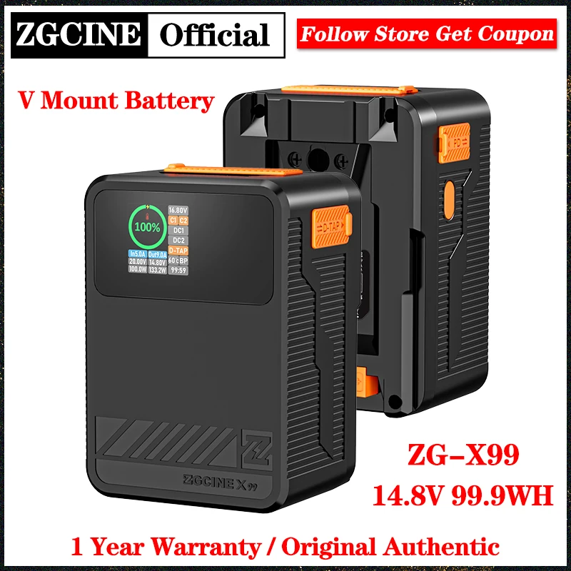 Batterie V-Mount ZGCINE ZG-S200, 199,8Wh, 14,8V, Avec Sortie D-Tap, Neuve Pour Caméra