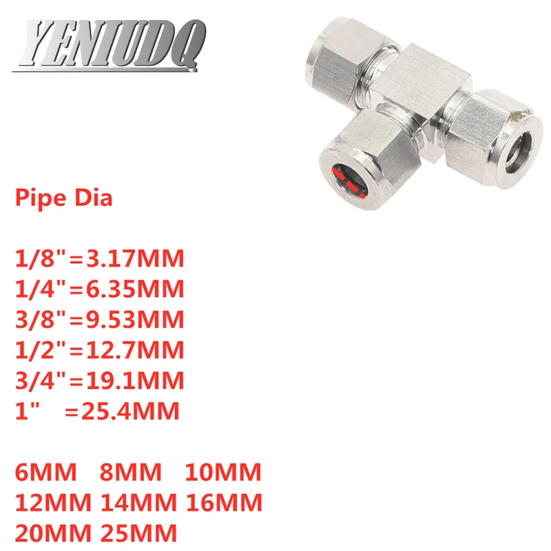 Connettore Compressione Doppia Ghiera In Acciaio 304 – Tubo 14mm, Filetto 1/2