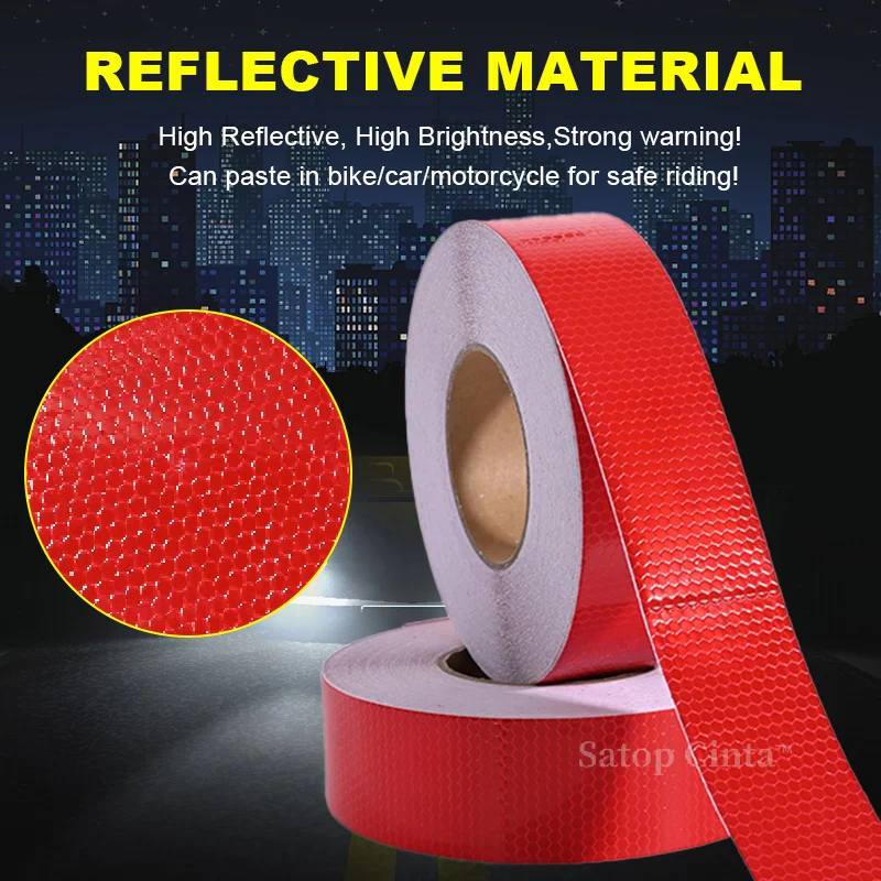 5cm-50m-honeycomb-red-reflective-safety-tapes-waterproof-adhesive-reflectors-stickers-safety-warning-decal-for-vehicle-car-truck