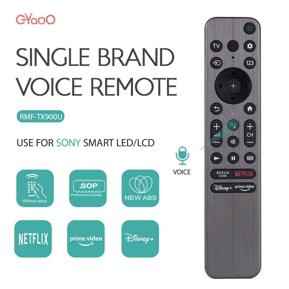 RMFTX900U Voice Remote Control For Sony Smart 4K 8K HD TV RMFTX900C