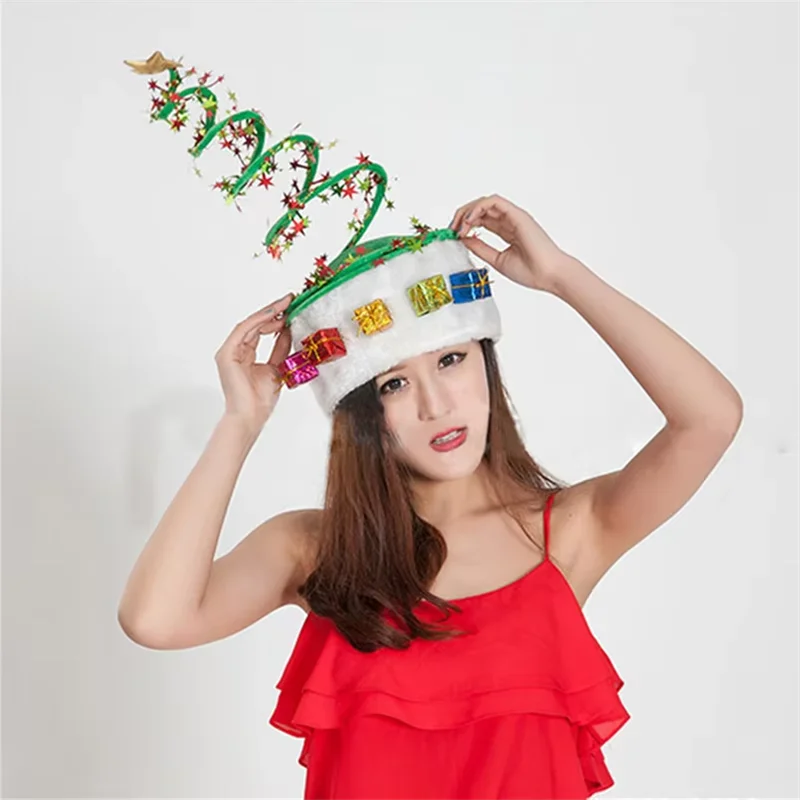 Christmas Tree Hats Christmas Party Decorations Headwear Children's/Adult Decorations Photography Props Festival Supplies