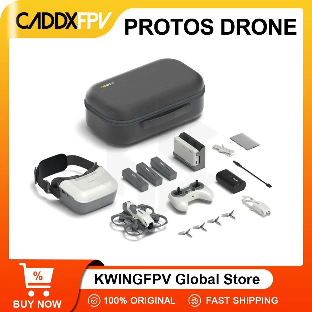 CADDXFPV 프로토스 FPV 키트 레이싱 드론 1.6인치 무선 송신기 알링..