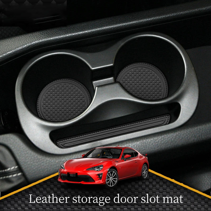 

Anti-Slip Gate Slot Mat For Toyota 86 Subaru BRZ GT86 ZN6 ZC6 Scion FRS 2012~2020 Door Groove Pad Leather Coaster Accessories