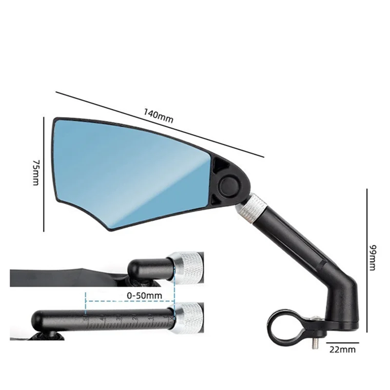 AEB0-Zoyosports 1 PCS 자전거 눈부심 방지 백미러 산악 자전거 반사경 오른쪽