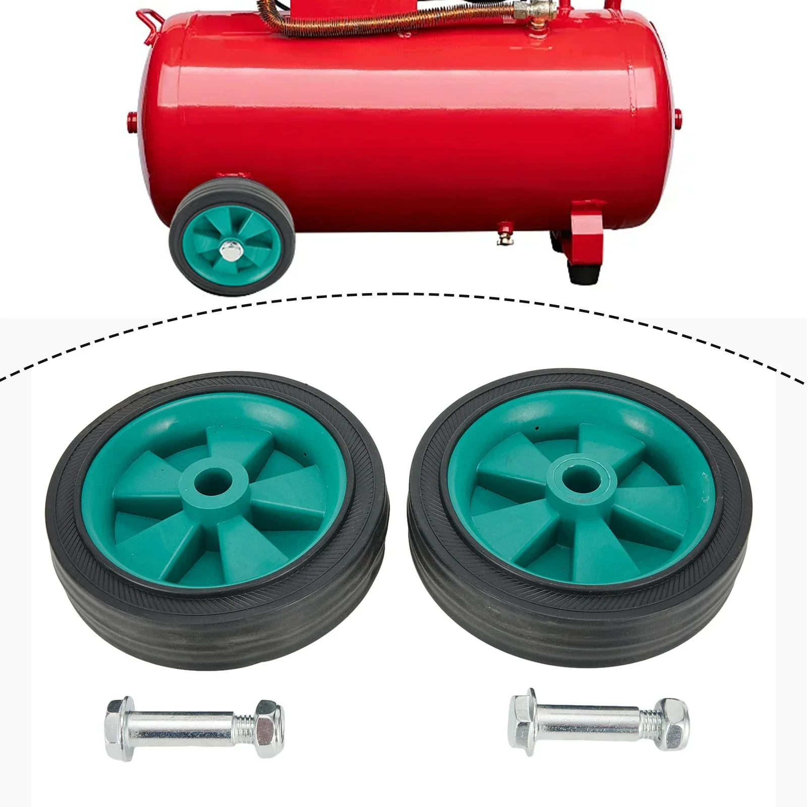 Replacement Caster Caster Wheels Air Tool Fittings For Air Compressors For Oil-free Machines Green Air Compressor Caster Wheels 4