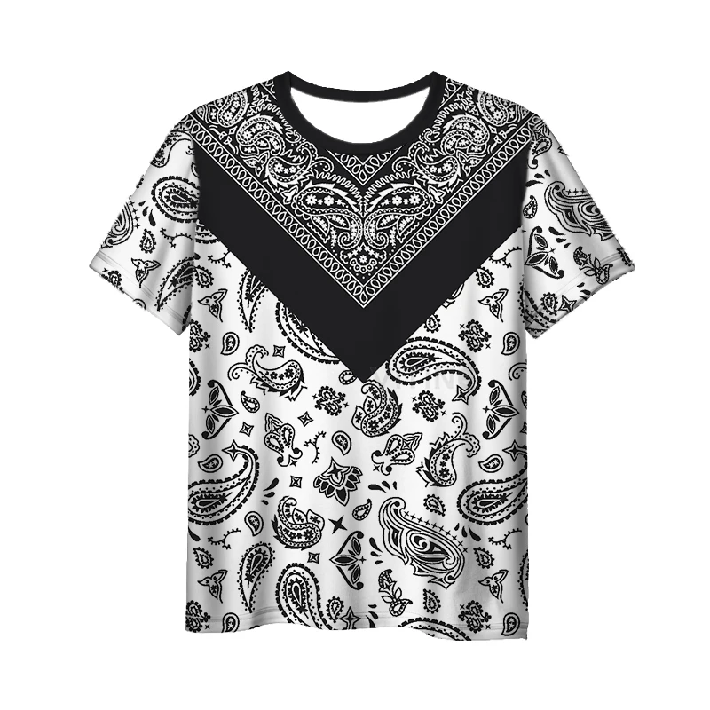 

New 3D Print Causal Clothing Bandana Pattern Fashion Men Women T-shirt Plus Size Size S-7XL