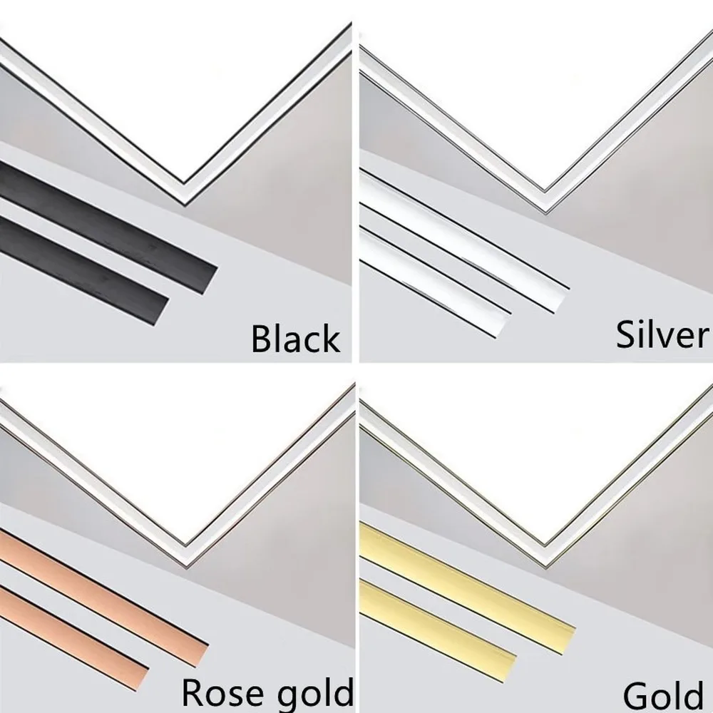 Waterproof Tape 5M Waterproof Gold Tape Tile Gap Sticker Self-adhesive for Ceiling Background Wall Decor Line Decal Furniture Edge Banding Strip