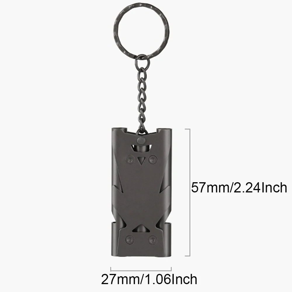 Metal Three Holes Stainless Steel High Decibel Pealess Camping Whistle for Outdoor Survival Sports Whistles