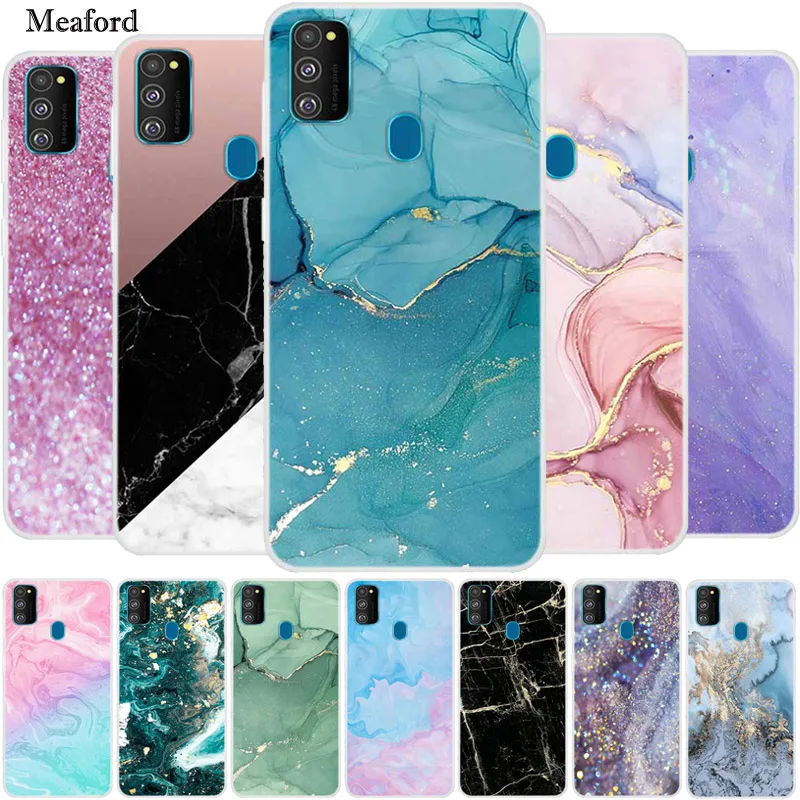 Marble Silicone Shockproof Soft Back Cover Phone Case - Premium Protection for Samsung Galaxy M Series