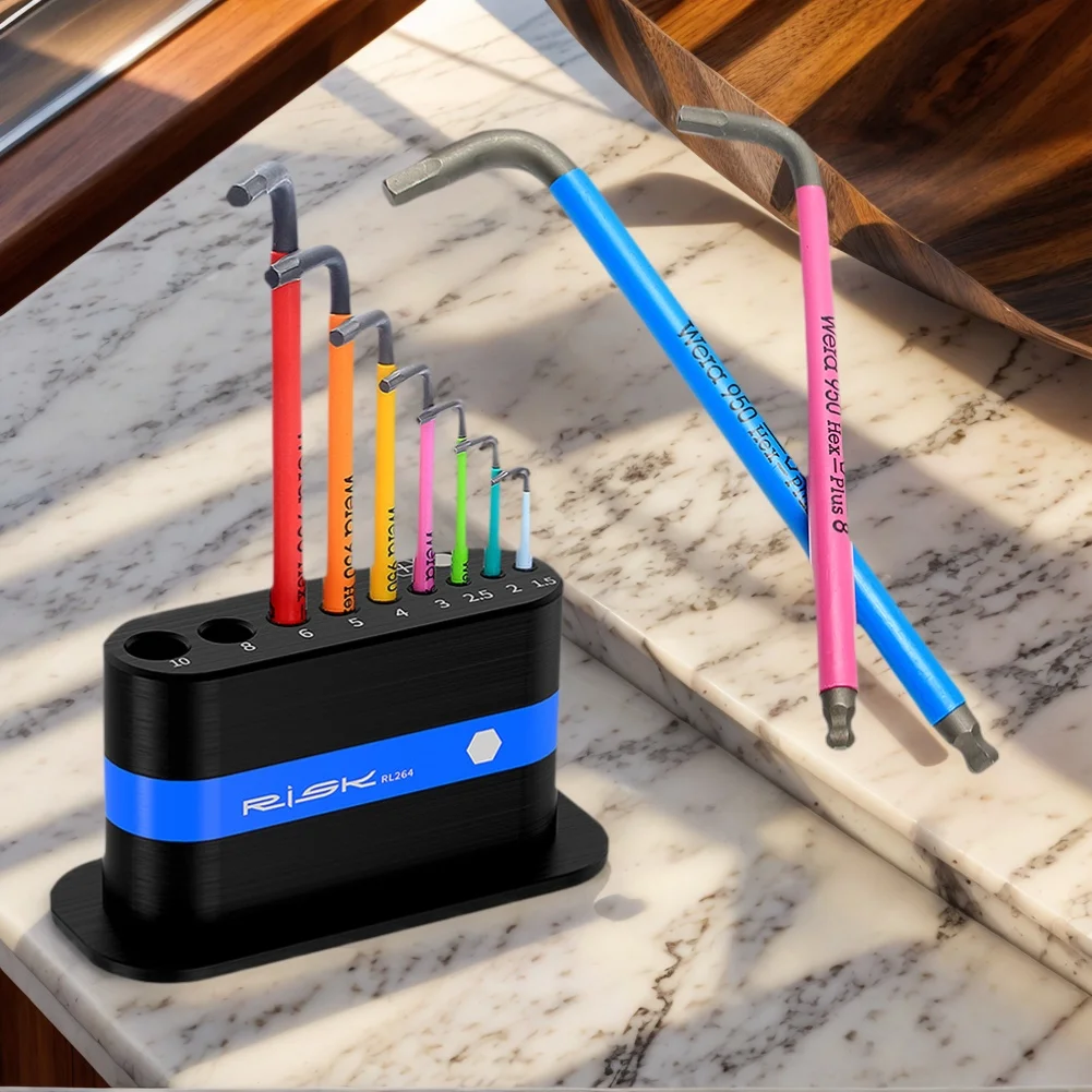 L Shaped Hex Wrench Storage Rack with Magnetizing Demagnetizing Wrench Tool Storage Box for Wera 950 967 Series Wrench