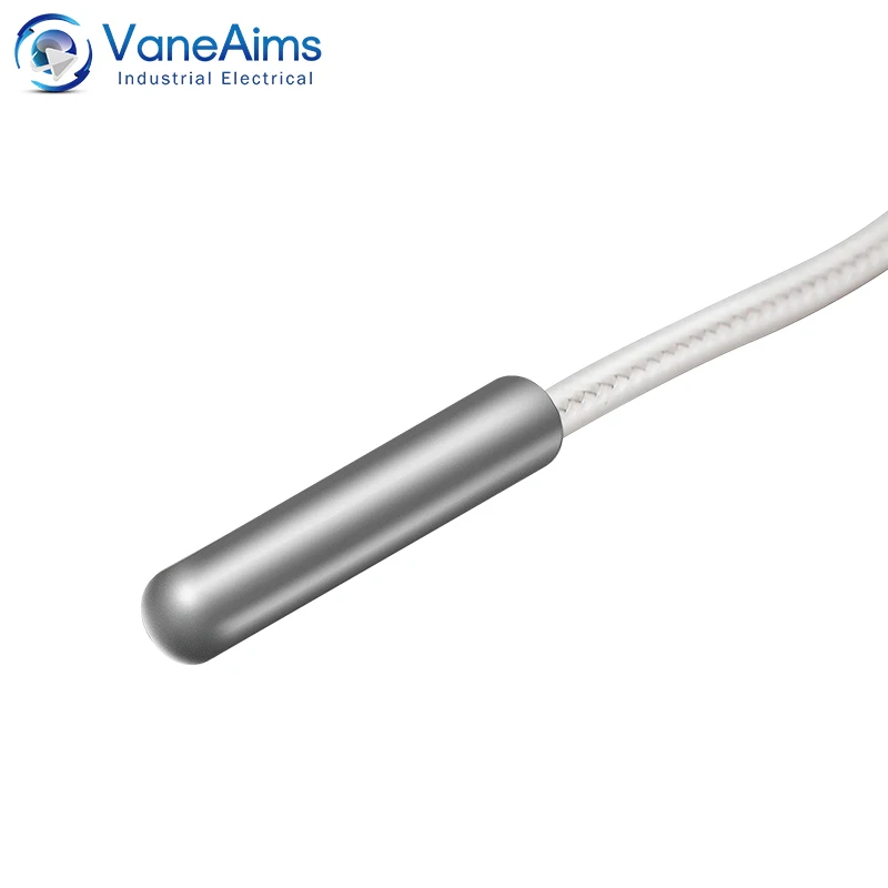 30mm Small Probe Thermocouple VaneAims Type K J PT100 0-600℃ 0.5/1/2/3M Braided Shielded Wire Sensor For Temperature Controller temperature sensor