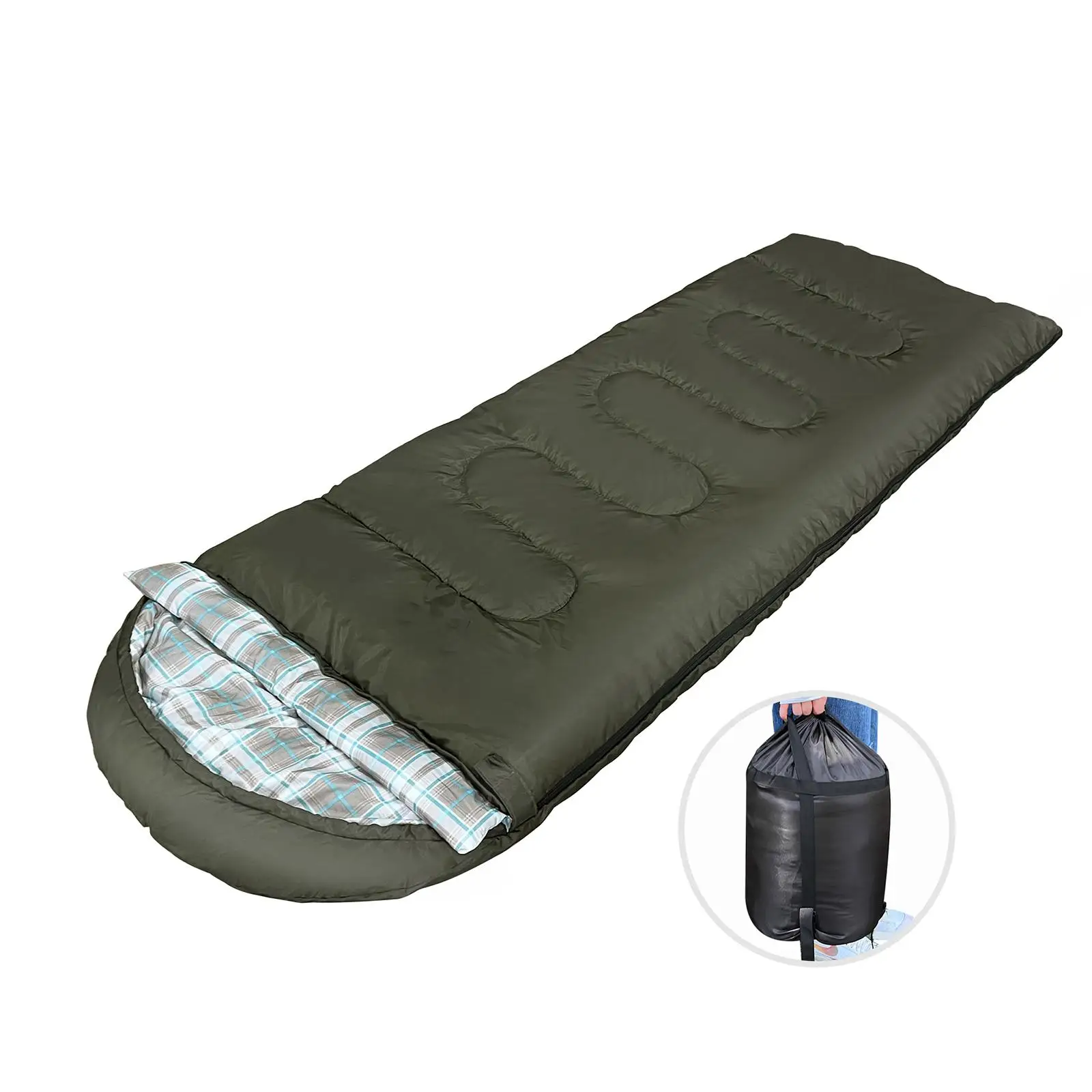 Envelope Sleeping Bag Portable Lightweight for Backpacking Kids Adult Hiking