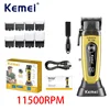 Kemei Professional Brushless Motor Hair Clippers 11500RPM Cordless Barber Electric Hair Trimmer DLC-Blade Hair Cutting Machine