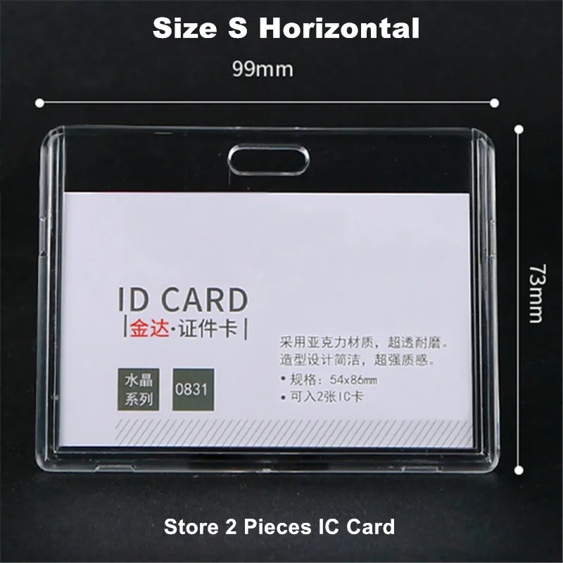 Acrylic Badge Holder for Staff Nurse Workers ID Holders Transparent Name Badges Cover Pass Bus Card Sleeve Badge Protective Case