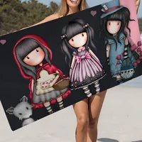 Cartoons S-Santoro G-Gorjuss Microfiber Beach Towel Absorbent Quick Dry Soft Yoga Swimming Resort Mountain Climbing Towel 2