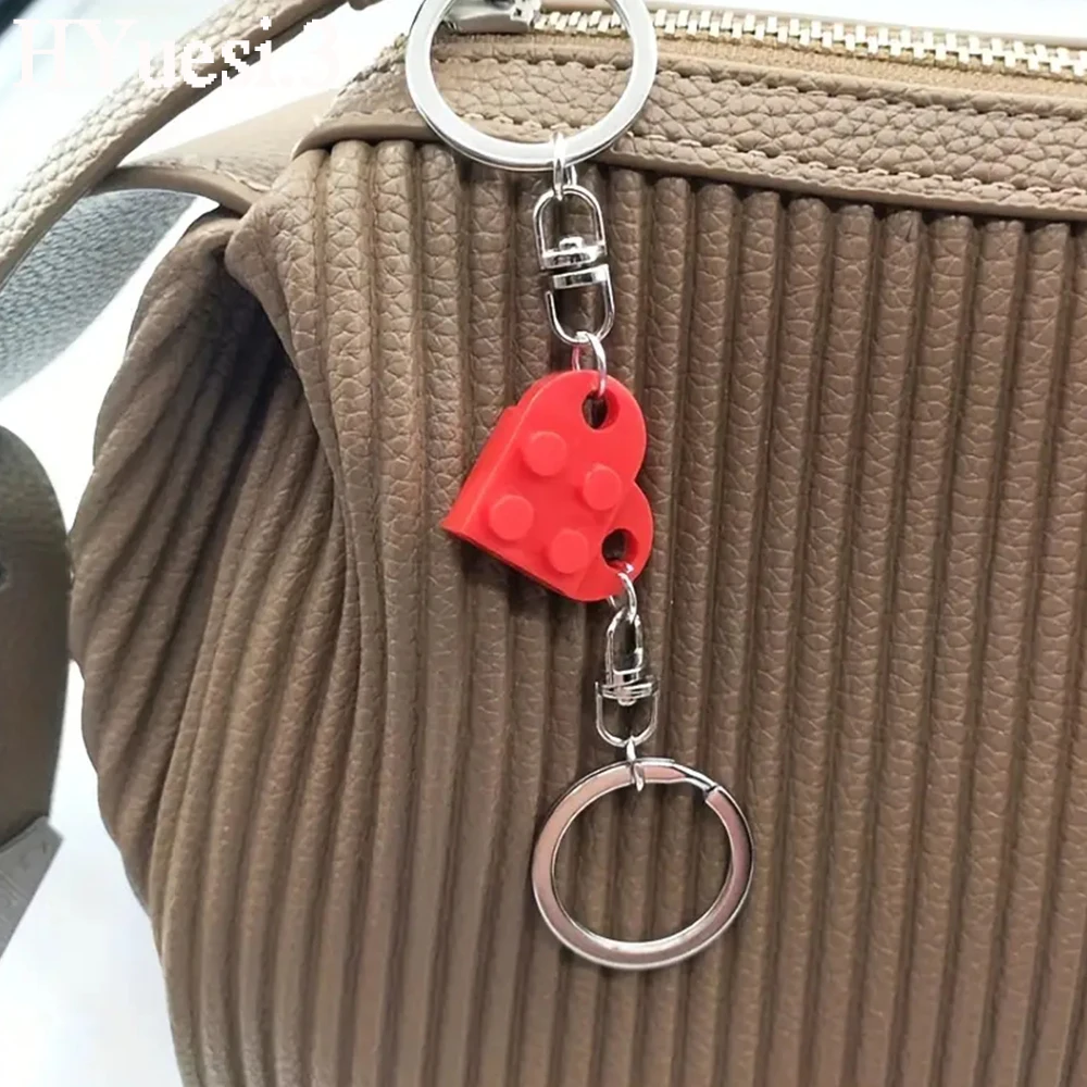 2pcs/set Tetőcserép Összetartozó Szív keychain Leválasztható szerelmes Lakóház Eltömít keyrings számára Nők férfiak valentin Egynapi út szülinapi ajándékok