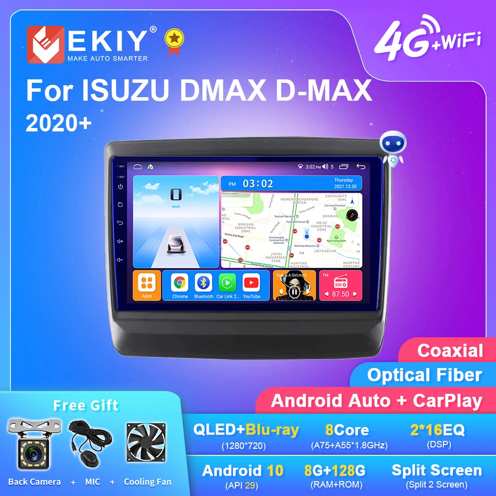EKIY T7 для ISUZU DMAX D-MAX 2020 + Android Авторадио 1280*720 DSP мультимедийный плеер GPS навигация