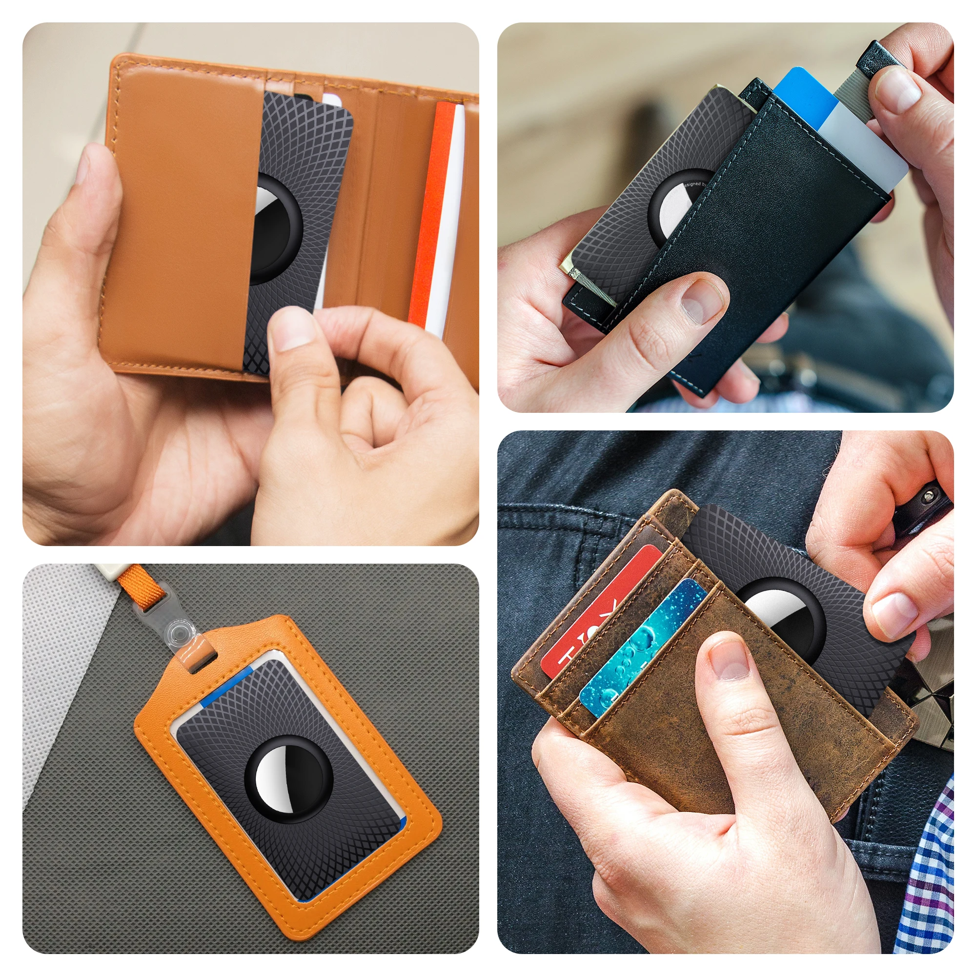 Ultra-Slim Wallet Case for GPS Trackers - 2 Pack