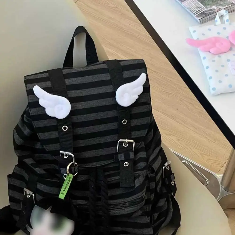 Plush Angel Wings Pendant Y2K Style Brooch Pin