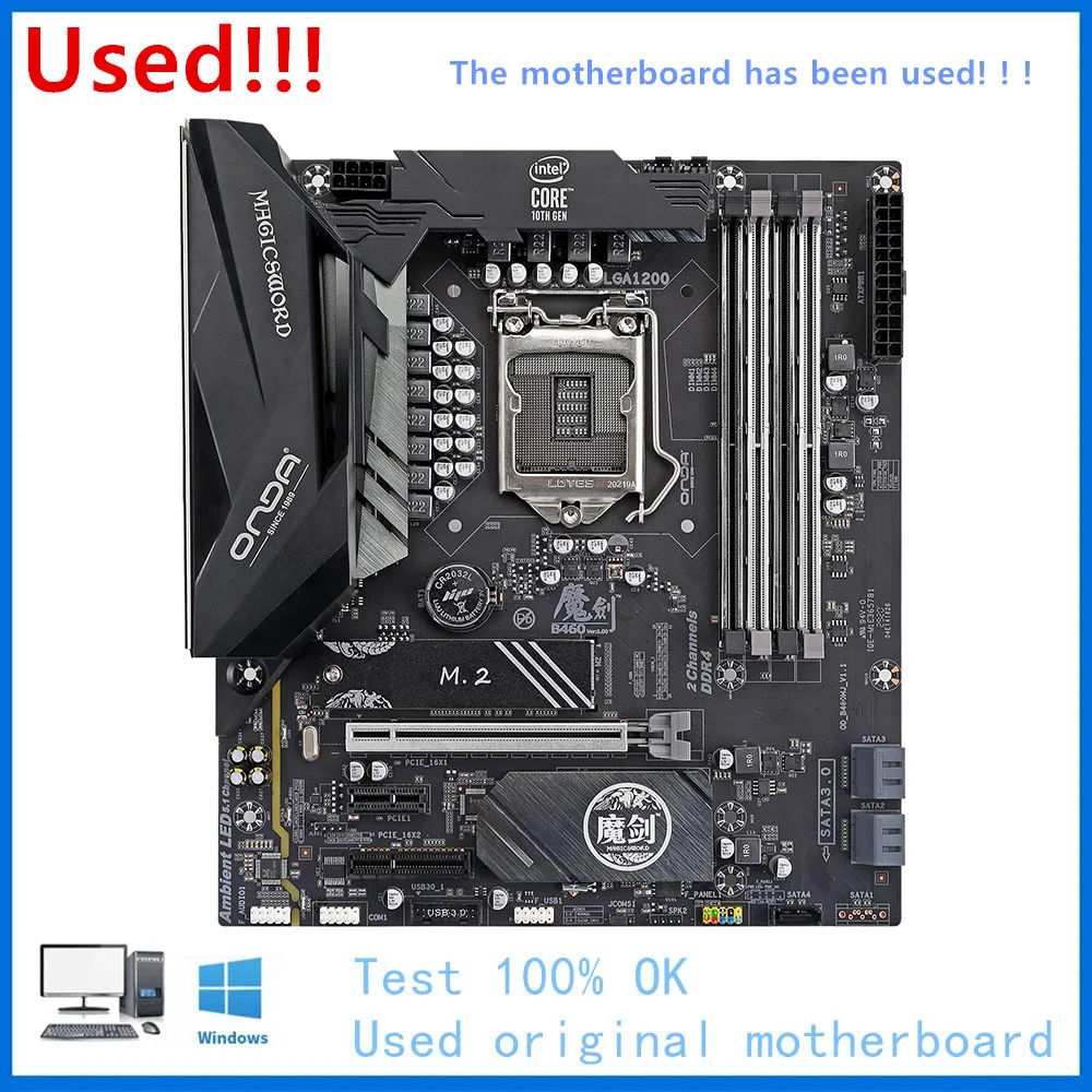 

Материнская плата B460 для ONDA B460, материнская плата LGA1200 DDR4 64 ГБ, десктопная материнская плата с поддержкой 10400 10700