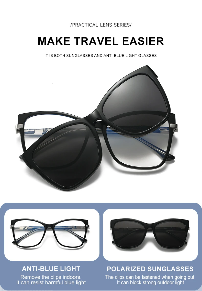 Detail of polarized lenses reducing glare