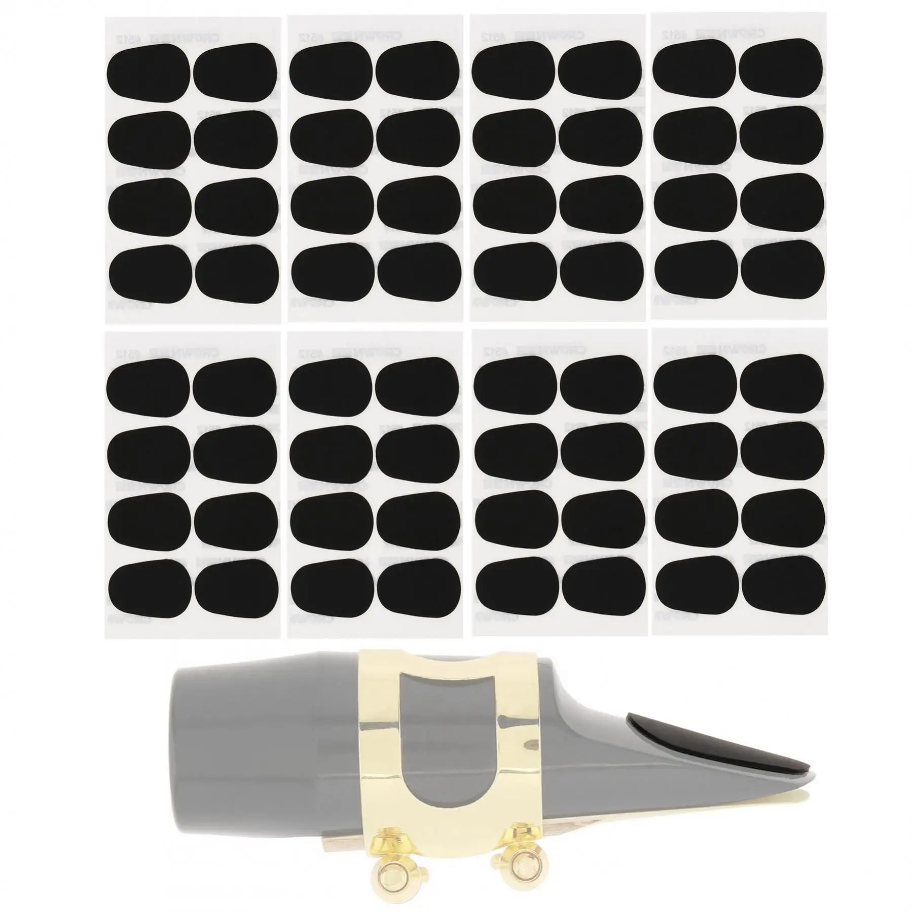 

64pcs/set Standard 0.8mm Silicone Saxophone Mouthpiece Cushions for Alto Tenor Saxophone / Clarinet, Sax Mouthpiece Patches Pads