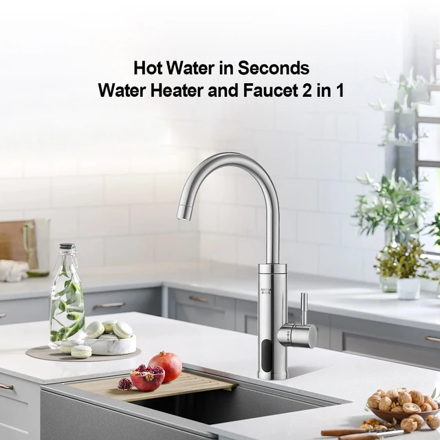 3000W chauffe-eau électrique salle de bains cuisine robinet chauffe-eau sans réservoir robinet électrique coulant avec affichage de la température 1