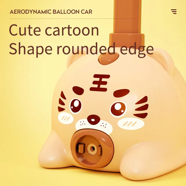 NEW Power Balloon Launch Tower Toy Education Inertia Air Power Balloon Car Puzzle Fun Science Experimen Toy for Children Gift 3