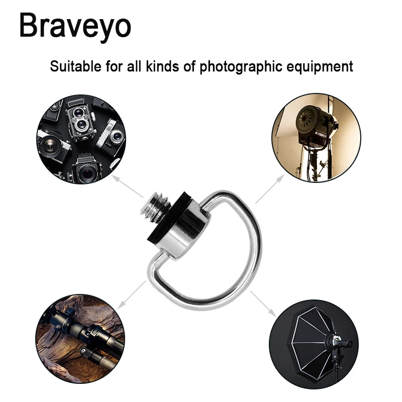 Camera Screw D-ring Quick Release Screw Universal Photography Accessories 1/4 Inch For Dslr Camera Plate camera screw mount camera quick release plate
