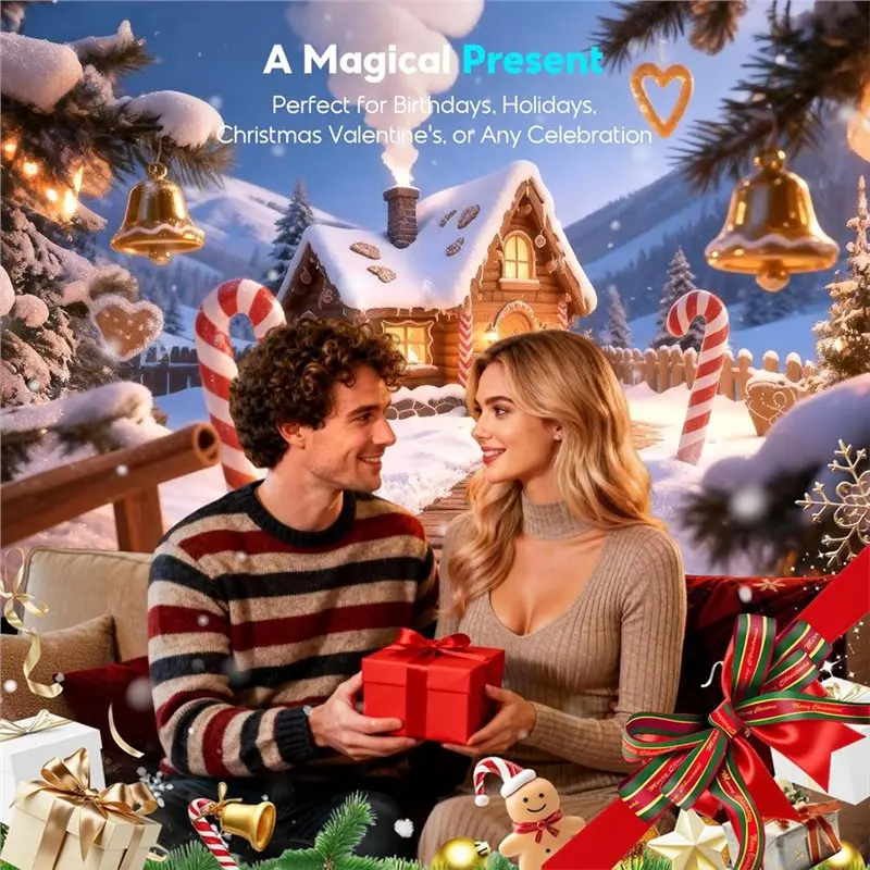 갤럭시 프로젝션 3D HD 스타 프로젝터, 블루투스 지원, 60가지 몰입형 테마, 타이머 기능 및 EU 플러그 스피커