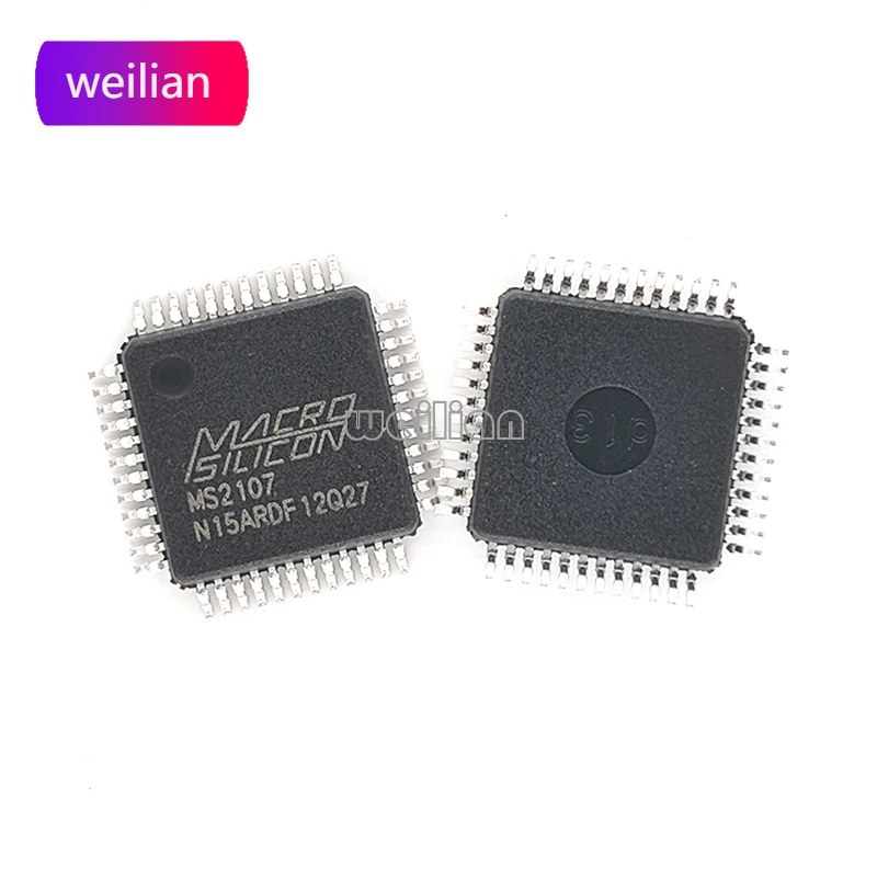SDRAM 드라이버 내장 무료 오디오 및 비디오 캡처 프로세서 칩, MS2107 패키지, QFP48, 신제품