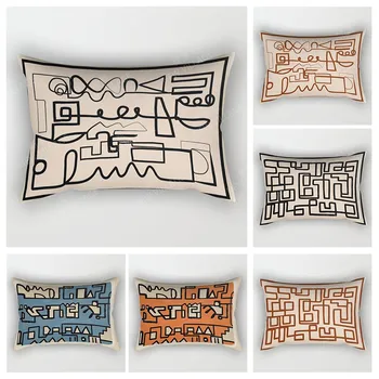 Nordic Abstract Geometric Pillow Cover 1