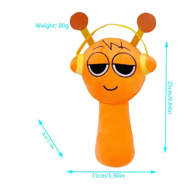 thumbnail image 4 of Peluche Sprunki Incredibox de 25 cm, peluche kawaii de algodón, almohada suave, colección de muñecos, decoración de dormitorio, regalos de Navidad, juguetes., 4 of 5