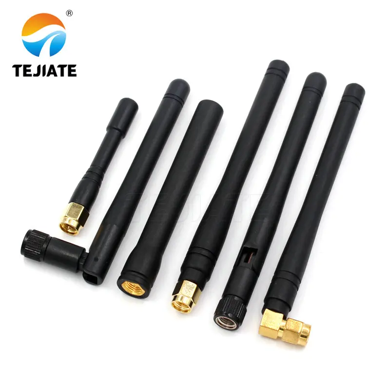 1PCS RF coaxial GPRS GSM antenna elbow straight external thread wireless L-shaped black inner pin 5CM plug connector