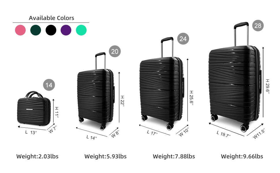 2 piece luggage sets