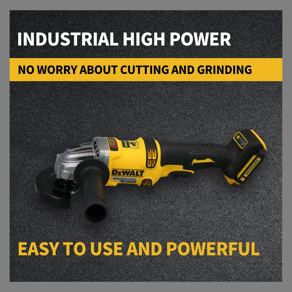 DEWALT Angle Grinder 20V Battery Cordless Cutting Machine Bare Tool 100mm/125mm Rechargeable Brushless Portable Polisher 4