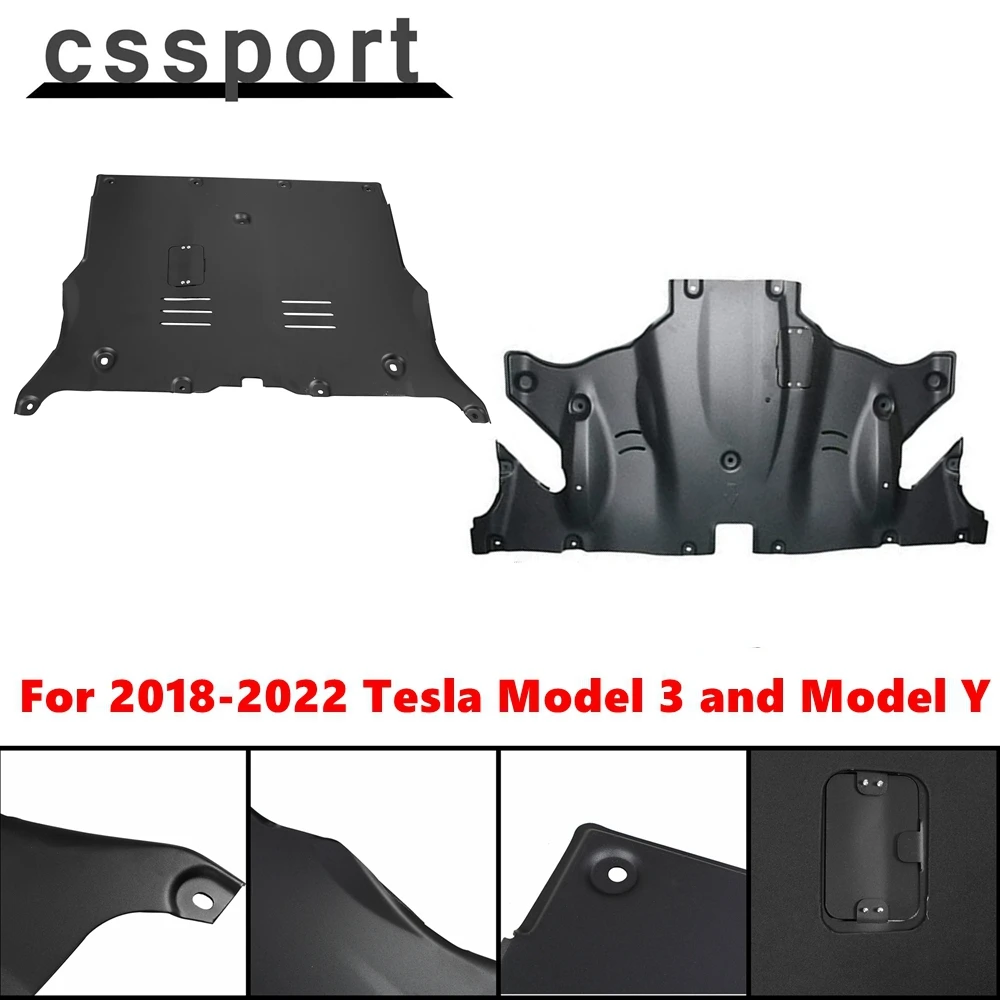 KEWISAUTO Front Skid Plate For Tesla Model 3 / Model Y, Splash Shield Cover For Tesla Model 3 2017 2023 Model Y 2020 2023 Accessories