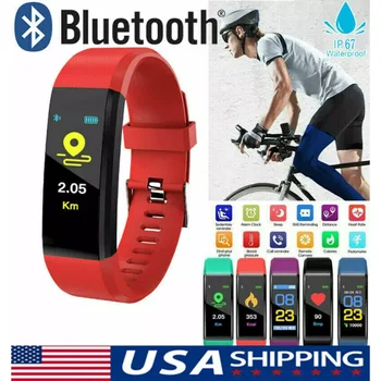 Fitness Smart Watch Activity Tracker Heart Rate For Women Men Oxygen BP Monitor