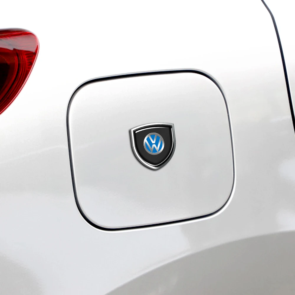 폭스바겐 VW 골프 7 폴로 티구안 제타 mk6 투란 파사트 보라, 3D 메탈 쉴드 로고, 자동차 펜더 사이드 테일 바디 스티커, 1 개, 2 개