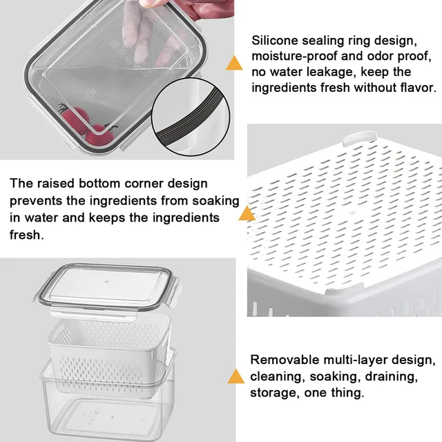 Fruit Storage Containers with Colander 5