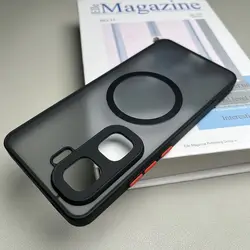 Enhanced Skin - Feel Magnetic Semi - Transparent Shockproof Bumper Case for Vivo iQOO Neo10 Pro+ (China) (Magnetic black)