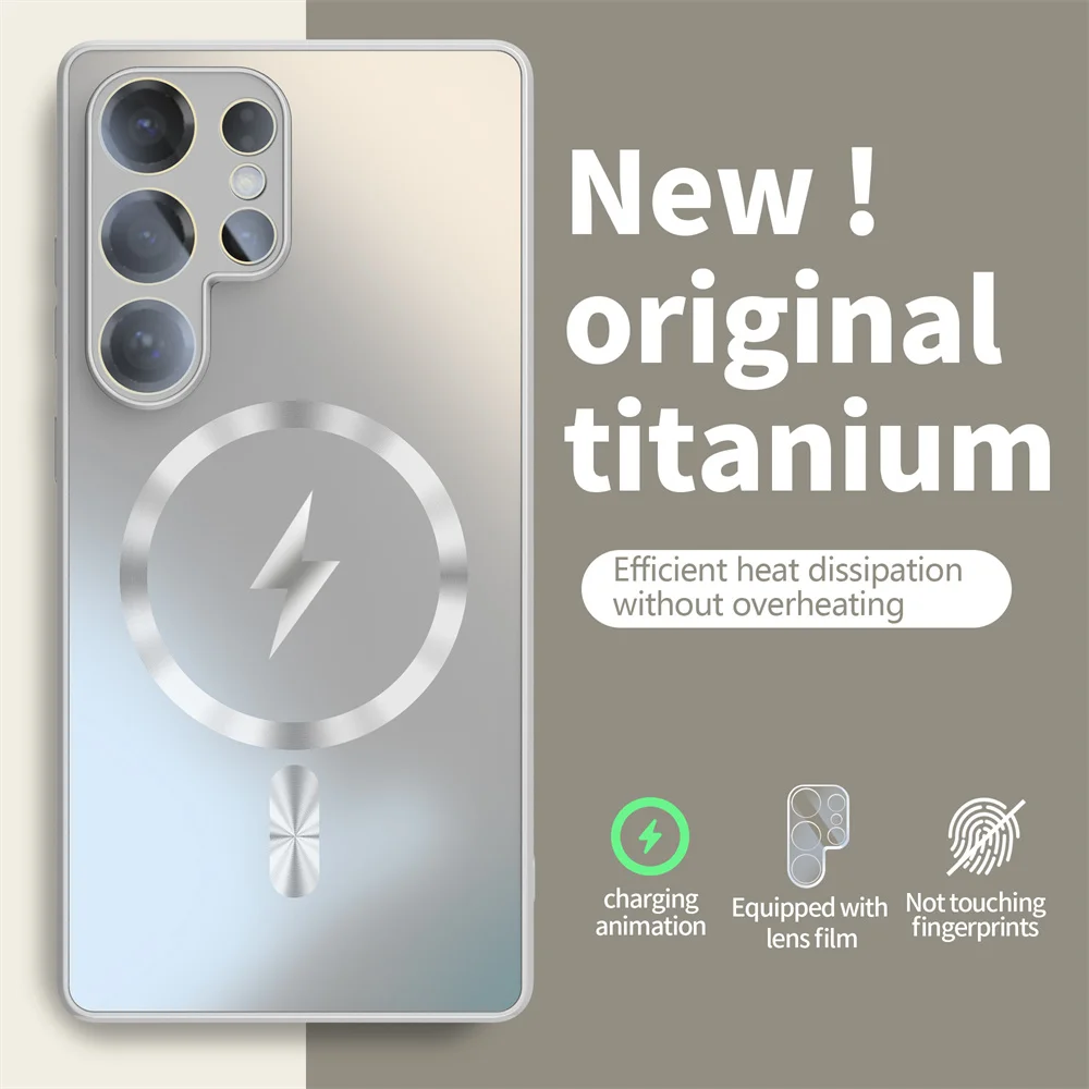 Frosted Magnetic Phone Case with Magsafe Glass Lens