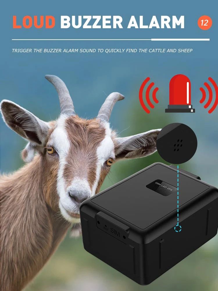 RF-V55 4G GPS Tracker Sheep Cow Cattle Horse Solar Power Strong Magnet Gps Tracking Device Locator 20000mAh Long Standby Time