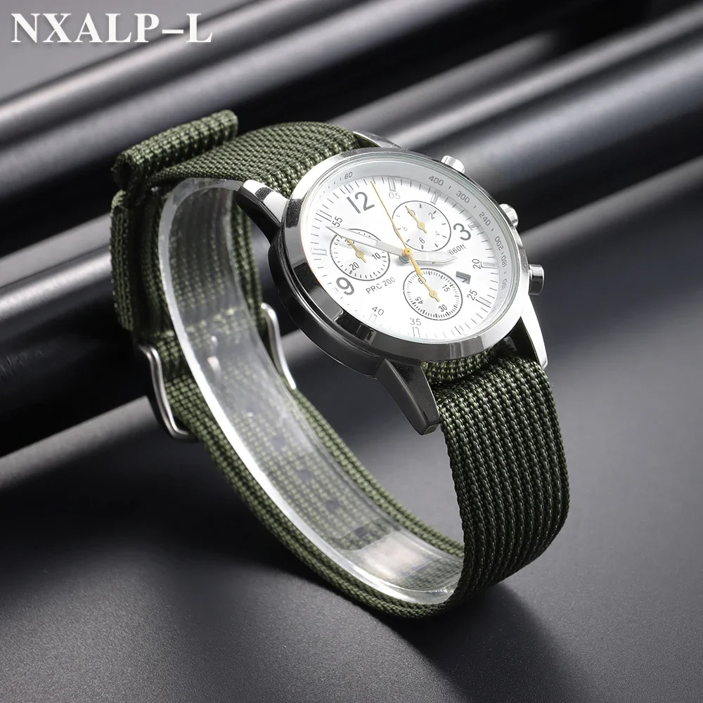 Ribbed Nylon Watch Strap - Durable Military Sport Smartwatch Band Accessory