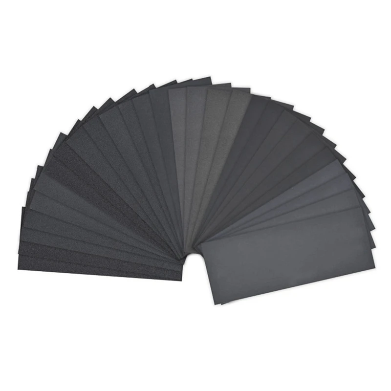 

HOT-Wet Dry Dry Sandpaper 90Pcs 9X3.6 Inch Abrasive Sanding Paper 400-3000 Grit For Wood Metal Polishing Sand Paper