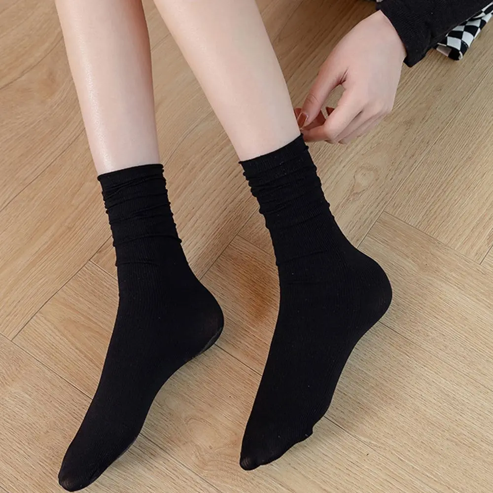 

Elegant Elastic JK Streetwear Velvet For Girls Korean Tube Socks Harajuku Pile Sock Women Short Socks Hosiery